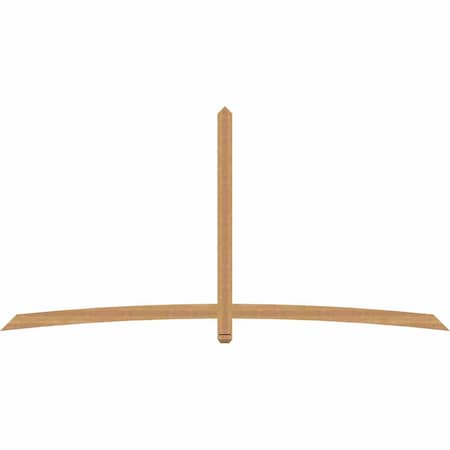 Ekena Millwork Bellingham Timber Gable Bracket, Western Red Cedar, 108"W x 54"H x 1 1/2"D x 3 1/2"F, 12/12 Pitch GBW108X54X0204BEL00SWR